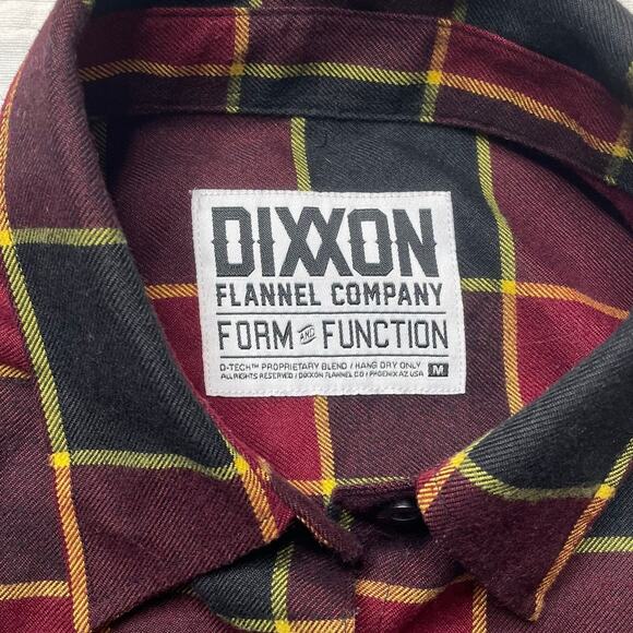 Dixxon Button Up Shirt Women's Medium Red Black Plaid Flannel Form and Function - Picture 8 of 8